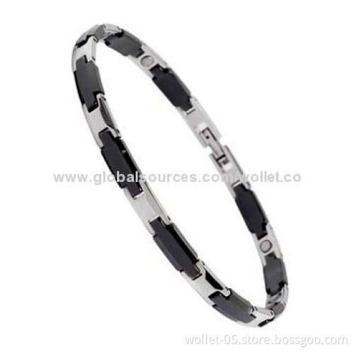 Wholesale Therapy Bracelet, Made of Ceramic and 316L Stainless Steel, Good for Health
